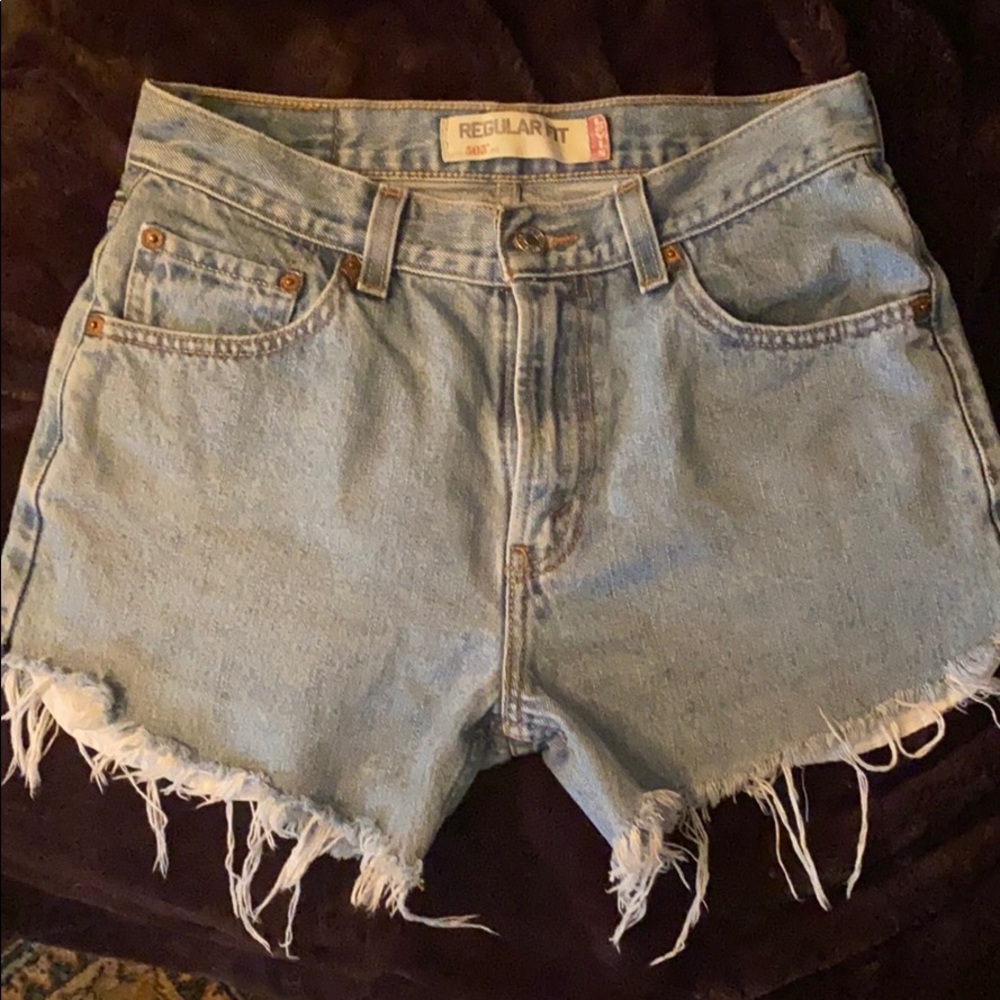 Vintage Levi cut off denim shorts